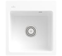 Villeroy und Boch Subway évier 67811FKG avec garniture de vidage et commande manuelle, Blanche - Neige