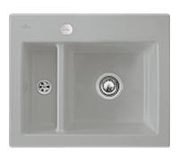 Villeroy und Boch Subway évier à chasse d'eau 67802FKD avec garniture de vidage et actionnement excentrique, Fossil