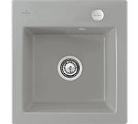 Villeroy und Boch Subway évier à chasse d'eau 67812FKD avec garniture de vidage et actionnement excentrique, Fossil
