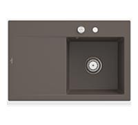 Villeroy und Boch Subway Style 45 évier encastrable 334702TR droite, avec garniture de vidage , bois CeramicPlus, 78 x 51 cm