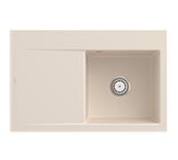Villeroy und Boch Subway Style 45 évier encastrable 334701FU droite, avec garniture de vidage , ivoire CeramicPlus, 78 x 51 cm
