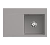 Villeroy und Boch Subway Style 45 évier encastrable 334701KD droite, avec garniture de vidage , fossil CeramicPlus, 78 x 51 cm