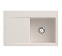 Villeroy und Boch Subway Style 45 évier encastrable 334701KR droite, avec garniture de vidage , crema CeramicPlus, 78 x 51 cm