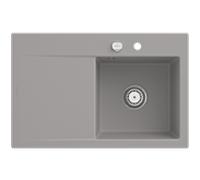 Villeroy und Boch Subway Style 45 évier encastrable 334702KD droite, avec garniture de vidage , fossil CeramicPlus, 78 x 51 cm