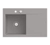 Villeroy und Boch Subway Style 45 Évier plat encastrable 334802KD gauche, avec garniture de vidage , fossil CeramicPlus, 78 x 51 cm