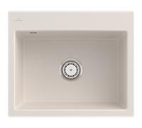 Villeroy und Boch évier Subway 33091FKR avec garniture de vidage et fonctionnement manuel, crema