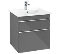 Villeroy und Boch Venticello A92301FP 55,3 x 59 x 50,2 cm, poignée chromée, Glossy Grey