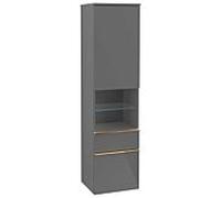 Villeroy und Boch Venticello A95205FP 40,4 x 154,6 x 37,2 cm, gauche, poignée en cuivre, Glossy Grey
