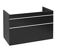 Villeroy und Boch Venticello A92702PD 95,3 x 59 x 50,2 cm, lavabo à gauche, poignée blanche, Black Matt Lacquer