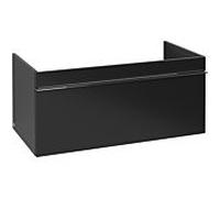 Villeroy et Boch Venticello meuble sous-vasque A93501PD 95,3 x 42 x 50,2 cm, poignée chromée, Black Matt Lacquer