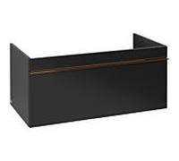 Villeroy und Boch Venticello A93505PD 95,3 x 42 x 50,2 cm, poignée en cuivre, Black Matt Lacquer