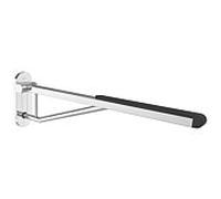 Villeroy et Boch Vicare design poignée pliante 92171861 85 cm, Inox chromé, avec support et mécanisme de suspension