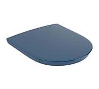 Villeroy et Boch O.novo Vita Siège WC avec abattant et borde poignée avec charnière longue bleu 9M7261P1