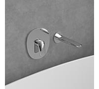 Villeroy und Boch Antao bec de bain TVT11100300061 pour montage mural, chromé