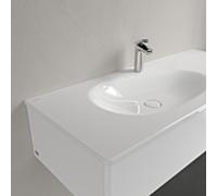 Villeroy und Boch Antao meuble vasque 4A77L2R1 120x50cm, carré, trou robinetterie 2000 , sans trop-plein, blanc C-plus