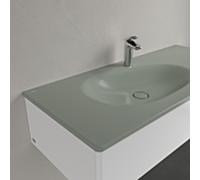 Villeroy und Boch Antao meuble vasque 4A77LBR8 120x50cm, carré, trou pour robinetterie 2000 , trop-plein dissimulé, vert matin C-plus