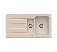 Villeroy und Boch Architectura évier 336502AM avec garniture de vidage et actionnement excentrique, amande