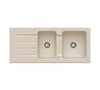 Villeroy und Boch Architectura évier 338002AM avec garniture de vidage et actionnement excentrique, amande
