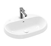 Villeroy und Boch Architectura Vasque à encastrer 5A6660R1 600 x 450 x 170 mm, CeramicPlus blanc alpin, avec trop-plein, dessous non émaillé