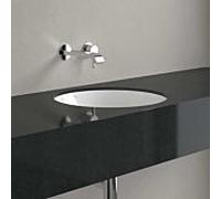 Villeroy und Boch Architectura Vasque sous plan 5A7545R1 Ø 40 cm, céramique blanche Alpin CeramicPlus, avec trop-plein, extérieur non émaillé