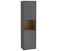 Villeroy und Boch armoire Finion F470GNGK 41.8x151.6x27cm, droite, étagère placage noyer, anthracite mat