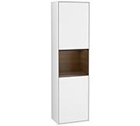 Villeroy und Boch armoire Finion G460GNGF 41.8x151.6cm, gauche, émotion, étagère placage noyer, laqué blanc brillant