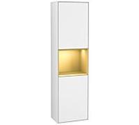 Villeroy et Boch armoire Finion G460HFGF 41.8x151.6cm, gauche, Emotion, étagère Gold Matt Lacquer, Glossy white laquer