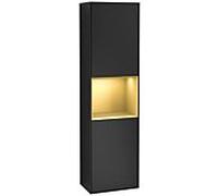 Villeroy und Boch armoire Finion G460HFPD 41.8x151.6cm, gauche, émotion, étagère laqué or mat, laqué noir mat