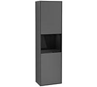 Villeroy und Boch armoire Finion G460PHGK 41.8x151.6cm, gauche, émotion, étagère Glossy Black Lacquer , anthracite mat