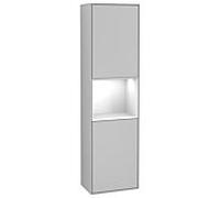 Villeroy und Boch armoire Finion G470GFGJ 41.8x151.6cm, droite, Emotion, étagère Laque blanc brillant, gris clair mat