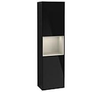 Villeroy und Boch armoire Finion G470HHPH 41.8x151.6cm, droite, émotion, étagère Sand Matt Lacquer , Glossy Black Lacquer