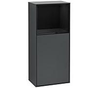 Villeroy und Boch Armoire latérale Finion F500PHHG 41.8x93.6x27cm, gauche, étagère au-dessus de Glossy Black, Midnight Blue Matt Lacquer