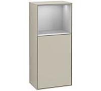 Villeroy und Boch Armoire latérale Finion F510GJHH 41.8x93.6x27cm, droite, étagère au-dessus Light Grey Matt , Sand Matt Lacquer
