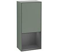 Villeroy und Boch Armoire latérale Finion F540GKGM 41.8x93.6x27cm, gauche, étagère en dessous Anthracite Matt , Olive Matt Lacquer