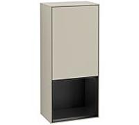 Villeroy und Boch Armoire latérale Finion F540PDHH 41.8x93.6x27cm, gauche, étagère en dessous noir mat, Sand Matt Lacquer