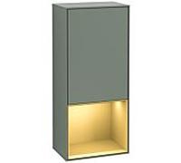 Villeroy und Boch Armoire latérale Finion F550HFGM 41.8x93.6x27cm, droite, étagère sous or mat, Olive Matt Lacquer