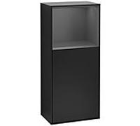 Villeroy und Boch Armoire latérale Finion G500GKPD 41.8x93.6cm, gauche, émotion, plateau étagère anthracite mat, laqué noir mat