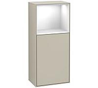 Villeroy und Boch armoire latérale Finion G510GFHH 41.8x93.6cm, droite, émotion, étagère au-dessus Glossy White , Sand Matt Lacquer