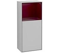 Villeroy und Boch armoire latérale Finion G510HBGJ 41.8x93.6cm, droite, émotion, étagère au dessus de Peony Matt , gris clair mat