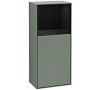 Villeroy und Boch armoire latérale Finion G510PHGM 41.8x93.6cm, droite, Emotion, étagère au-dessus de Glossy Black, Olive Matt Lacquer