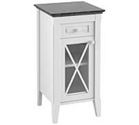 Villeroy et Boch armoire latérale Hommage 89642001 44,2 x 85 x 43,2 cm, gauche, face avant White Matt Lacquer , poignées blanches