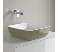 Villeroy und Boch Artis Vasque à poser 417841BCS8 41x41cm, sans trou pour robinetterie, sans trop-plein, vert sauge