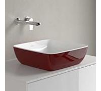 Villeroy und Boch Artis Vasque à poser 417841BCS9 41x41cm, sans trou pour robinetterie, sans trop-plein, Bordeaux