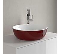 Villeroy und Boch Artis Vasque à poser 417943BCS9 Ø 43 cm, sans trou pour robinetterie, sans trop-plein, Bordeaux