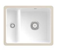Villeroy und Boch avec garniture de vidage sous plan 675801KG avec garniture de vidage et fonctionnement manuel, Snow White