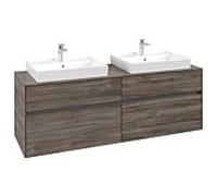 Villeroy und Boch Collaro C02400RK 160x54.8x50cm, pour 2 Waschtische , Stone Oak