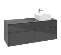 Villeroy und Boch Collaro C04700FP 140 x 54,8 x 50 cm, Glossy Grey