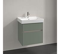 Villeroy und Boch Collaro meuble sous-vasque C00800AF 55,4x54,6x44,4cm, évier au milieu, vert tendre