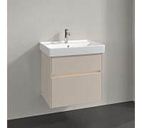Villeroy und Boch Collaro meuble sous-vasque C009B0VN 60,4x54,6x44,4cm, évier au milieu, éclairage LED, gris cachemire