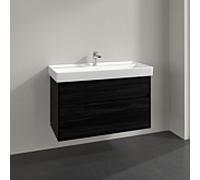 Villeroy und Boch Collaro meuble sous-vasque C01100AB 95,4x54,6x44,4cm, évier au milieu, chêne noir